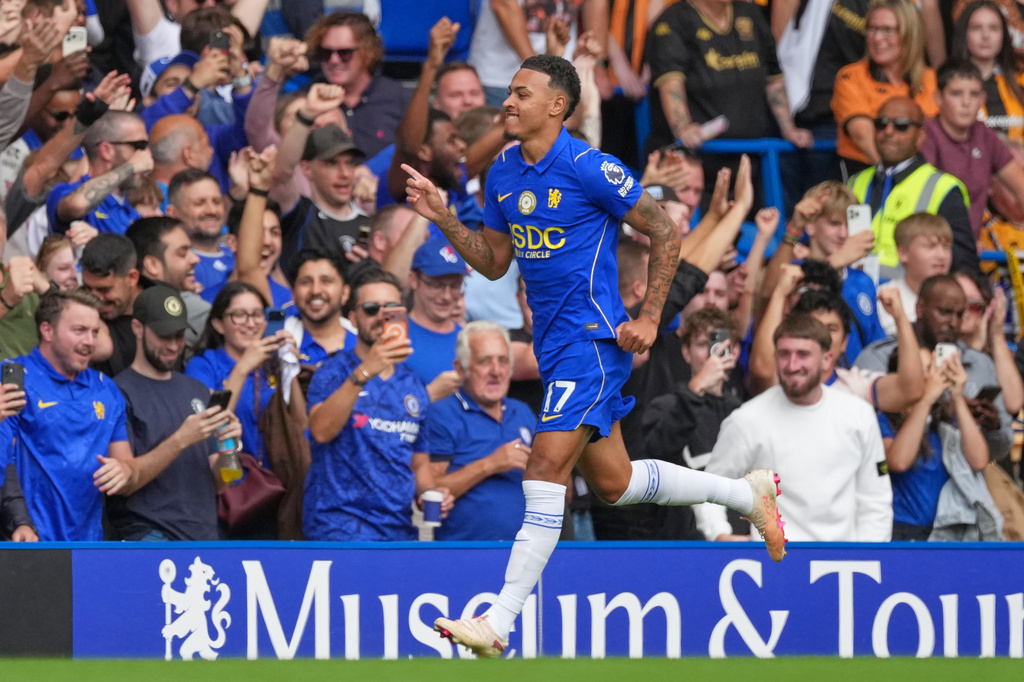 Chelsea star Morgan Rogers during a Premier League match against Hull City.