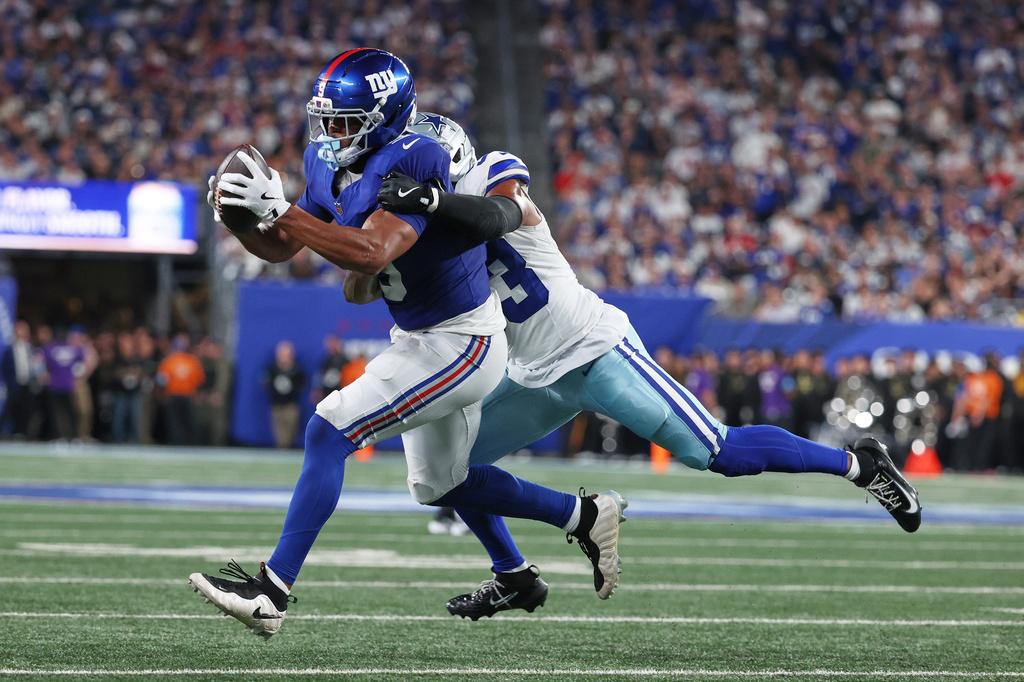 New York Giants TE Isaiah Likely during an NFL game vs. the Dallas Cowboys.