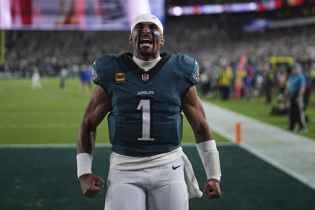 Philadelphia Eagles QB Jalen Hurts before an NFL game vs. the Dallas Cowboys.