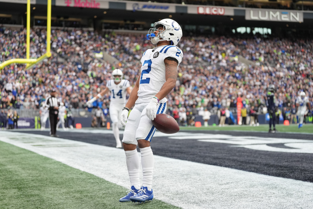 Indianapolis Colts WR Josh Downs during an NFL game vs. the Seattle Seahawks.
