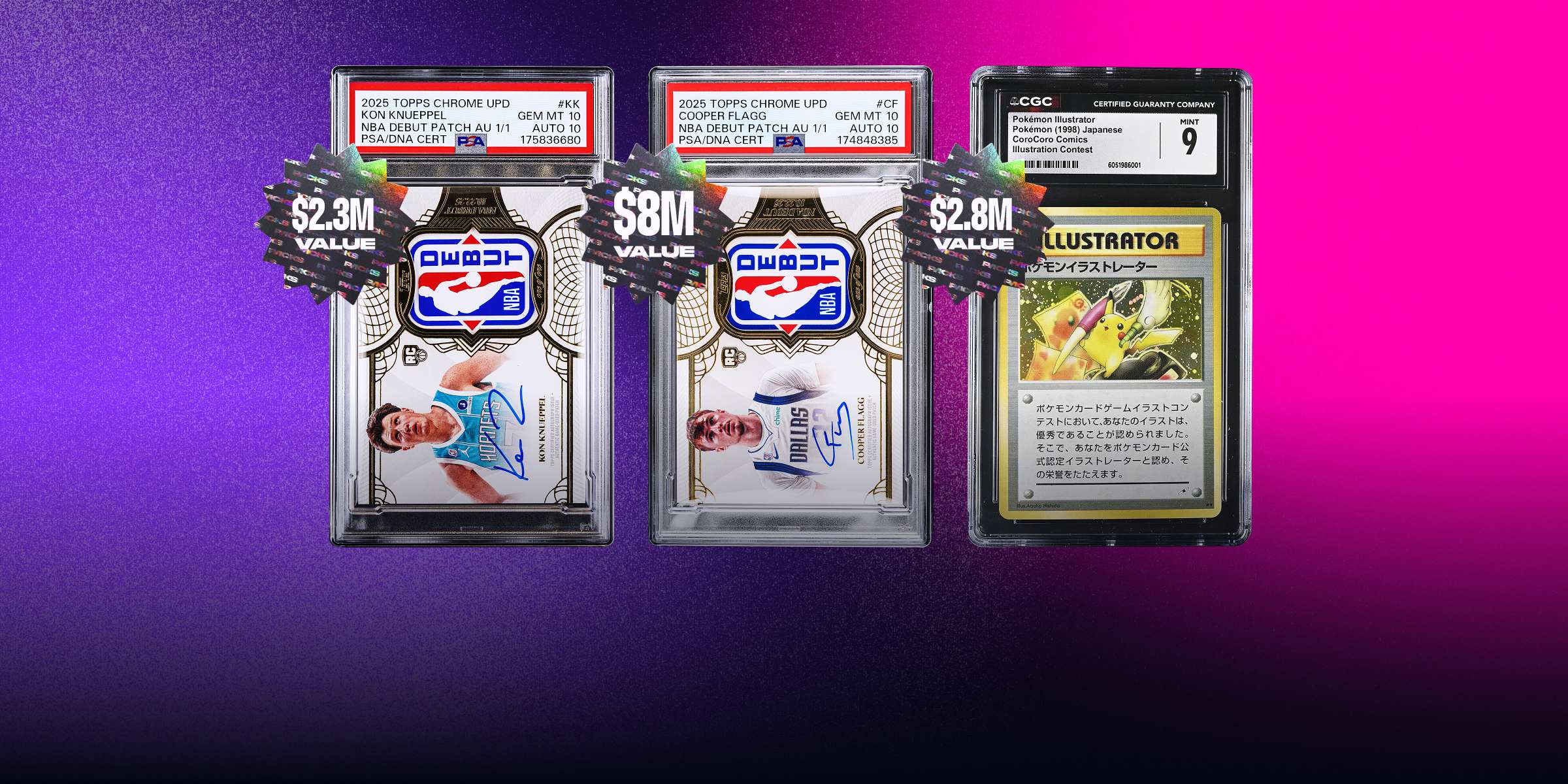 Rip the Cooper Flagg rookie debut patch card, Dylan Harper or Kon Knueppel 1/1s, or a Pikachu Illustrator card in PrizePicks Packs. Packs start at $1, available now!