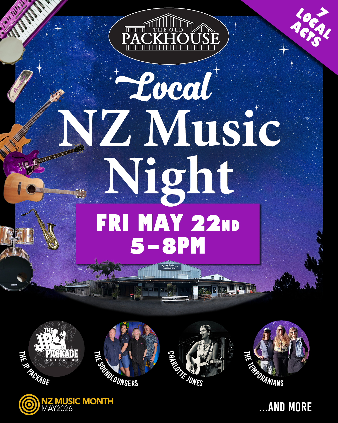 Local NZ Music Night @ The Old Packhouse Kerikeri