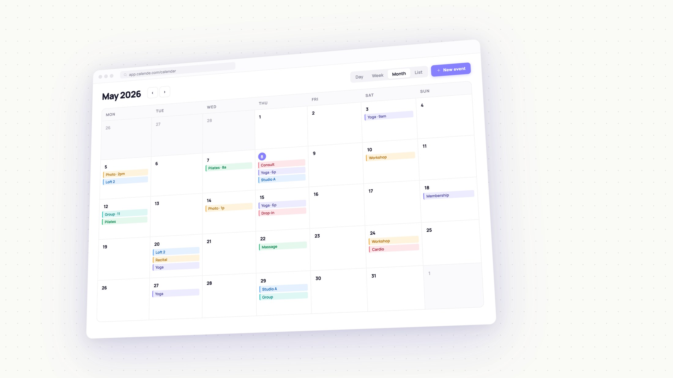 Calende calendar
