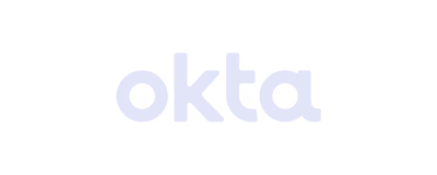 Okta company logo in light blue text on a white background.
