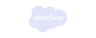 Salesforce logo with white text inside a cloud shape on a light background.
