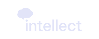 A white background with the word intelelect on it.