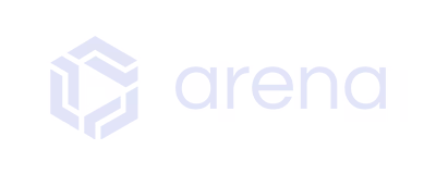 Arena company logo with a geometric cube design.