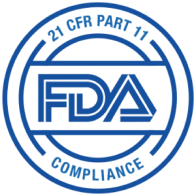 FDA Compliance badge with text 21 CFR Part 11.