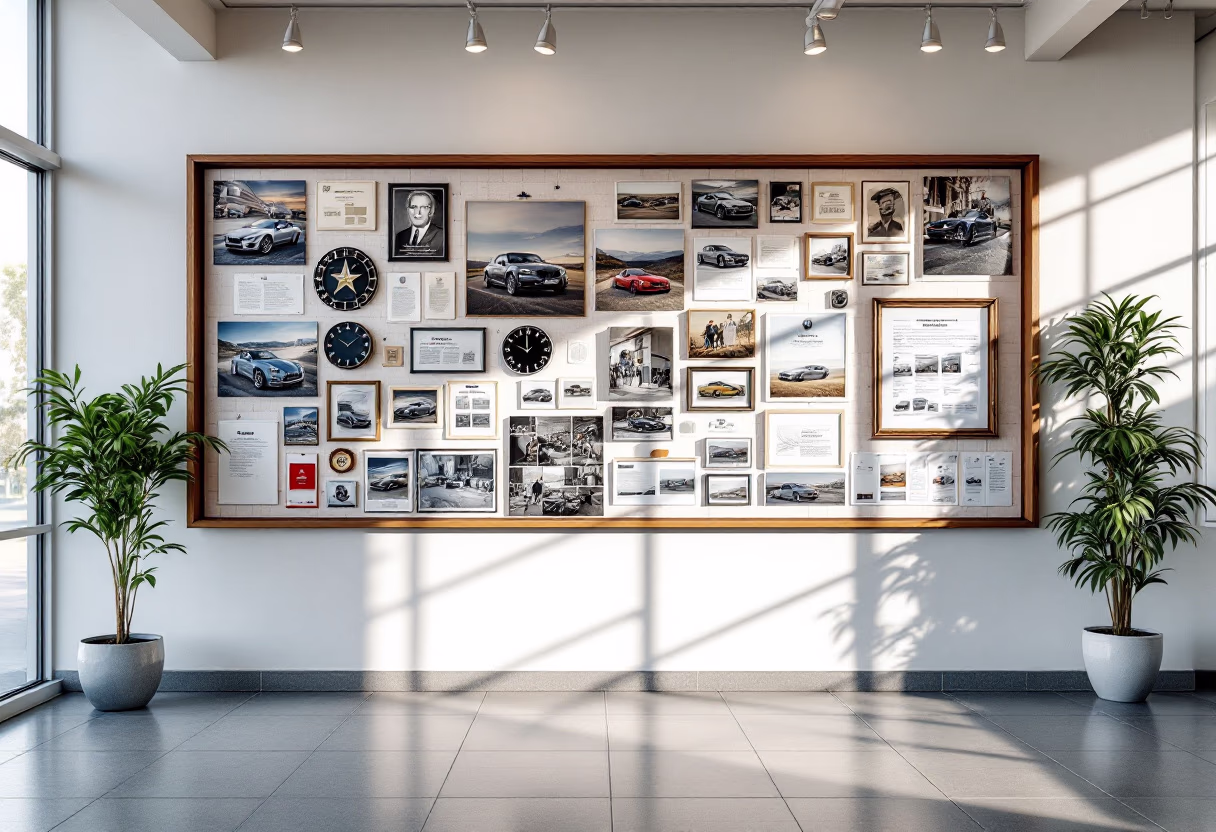 image of dealership history wall