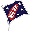 Flag with the text 'Mid Ship' and an anchor symbol below the text.