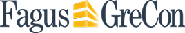 Fagus GreCon company logo with stylized stacked lines between the words.