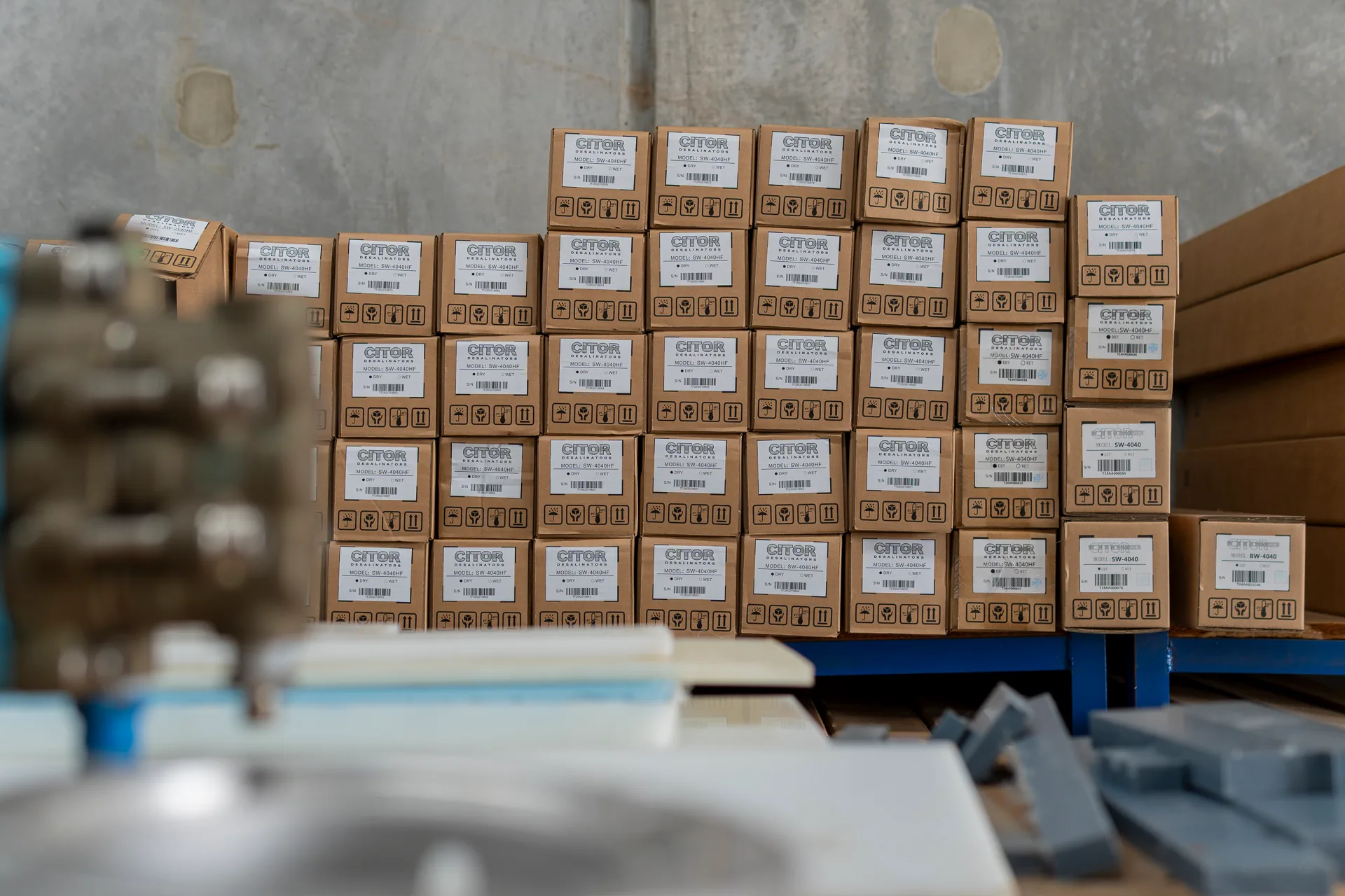 Stacked boxes of CITOR replacement membranes and cartridges