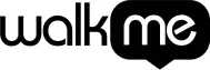 WalkMe company logo with black text on a transparent background.