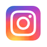 Instagram logo with a white camera icon on a gradient background.