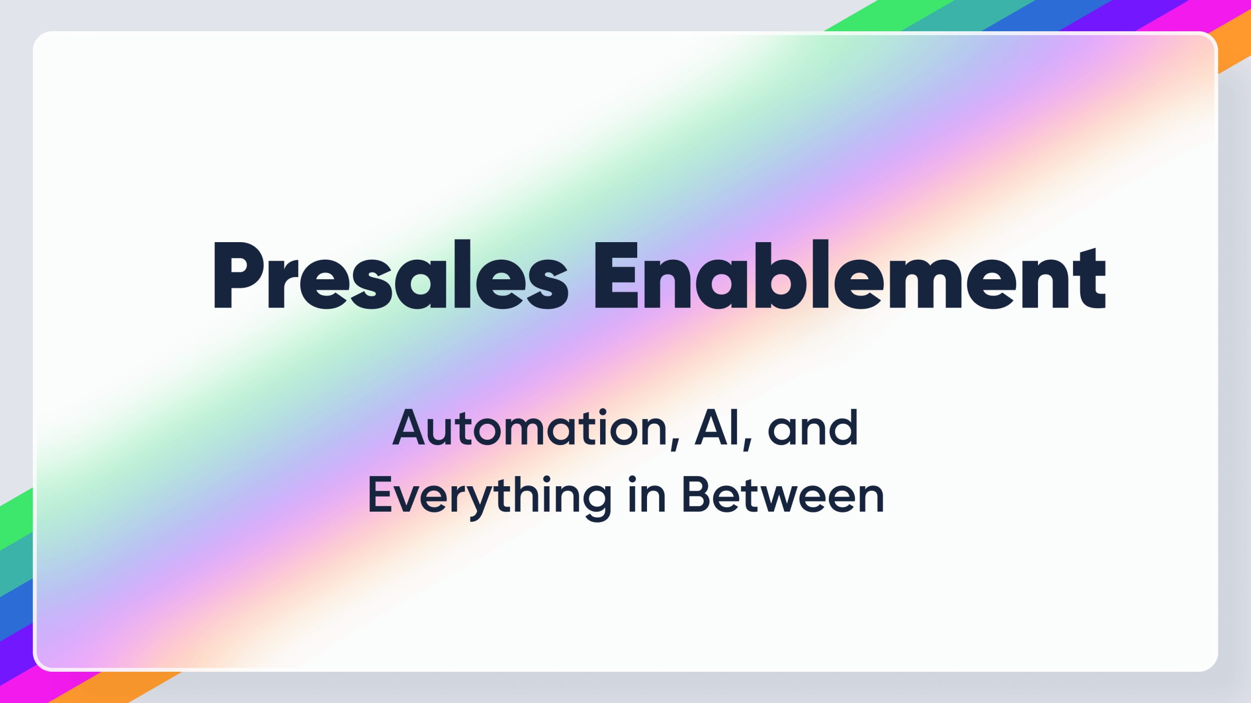 5 Ways to Optimize Presales Enablement