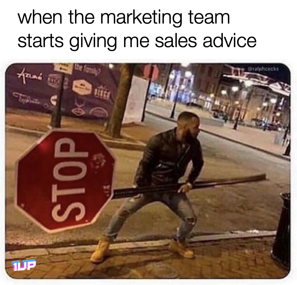 Marketing team giving sales advice meme Marketing team giving sales advice meme