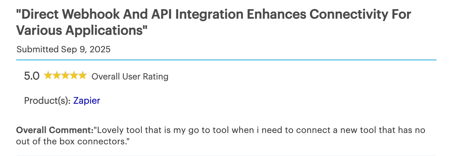 Zapier Gartner Quote