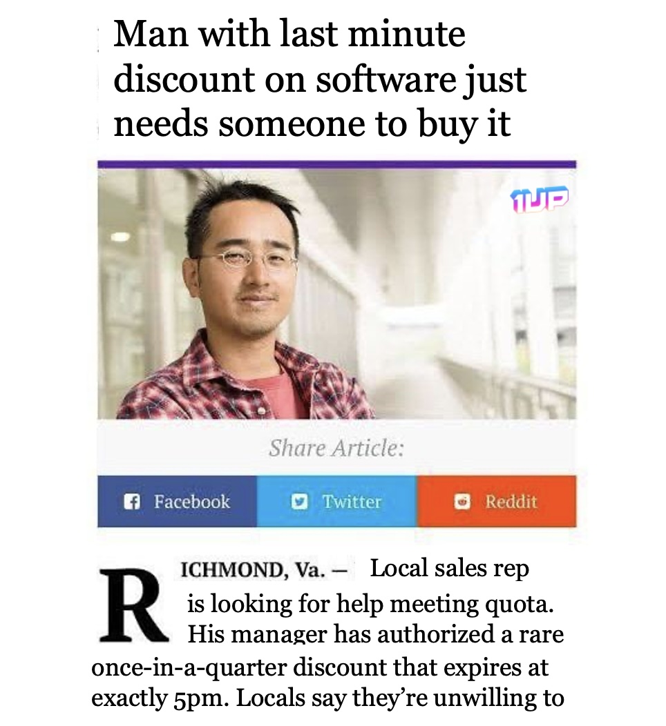 Software sales discount meme Software sales discount meme