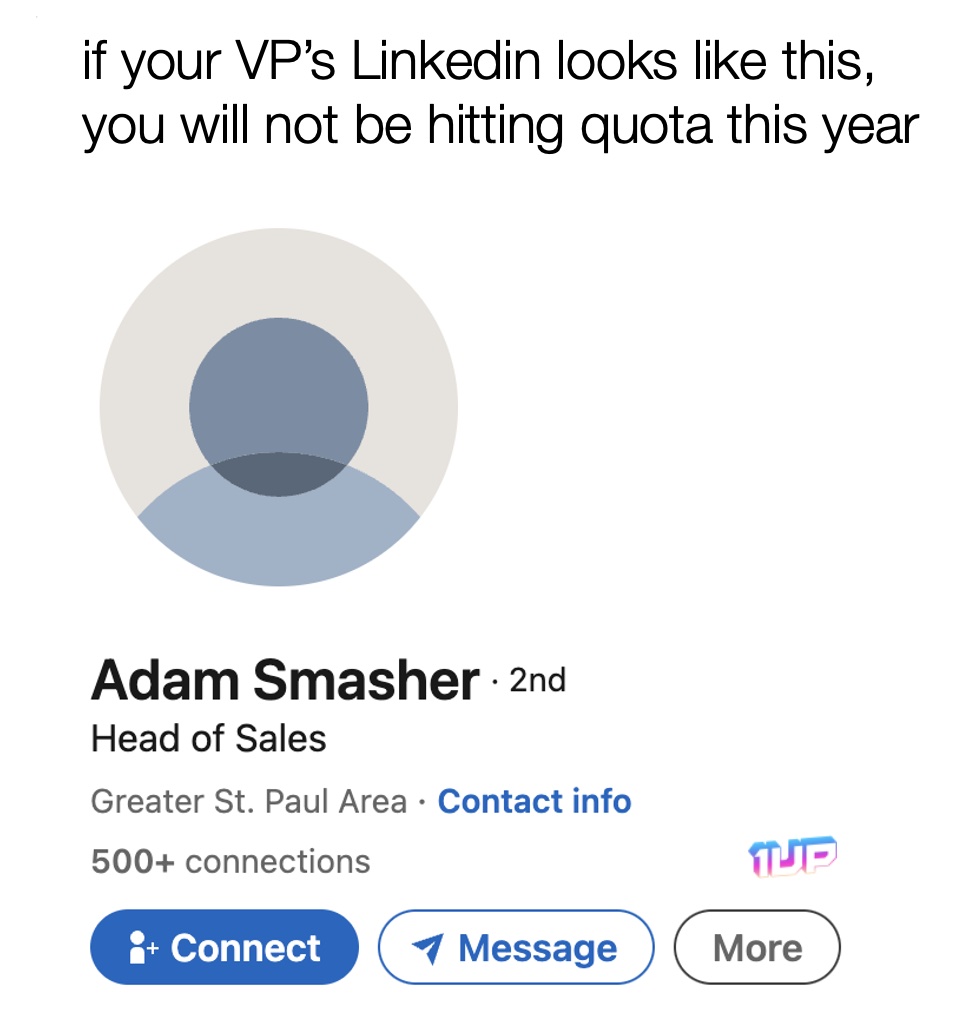 VP Sales Linkedin Meme