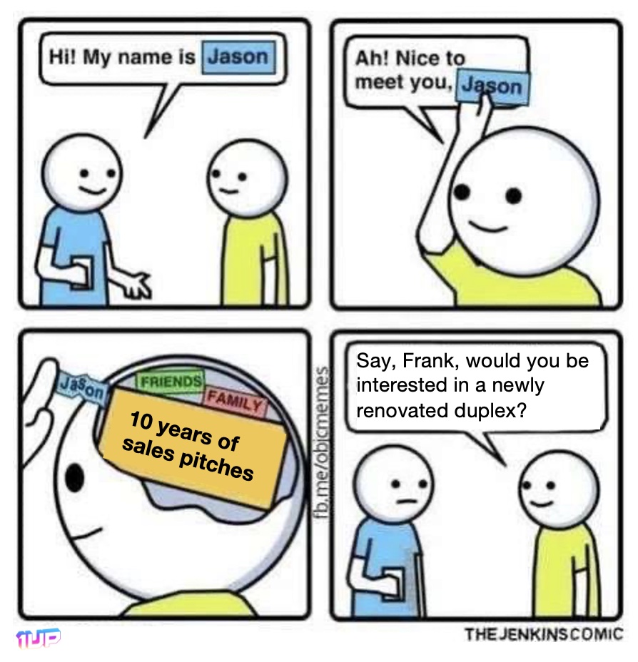 10 Years of Sales Pitches Meme