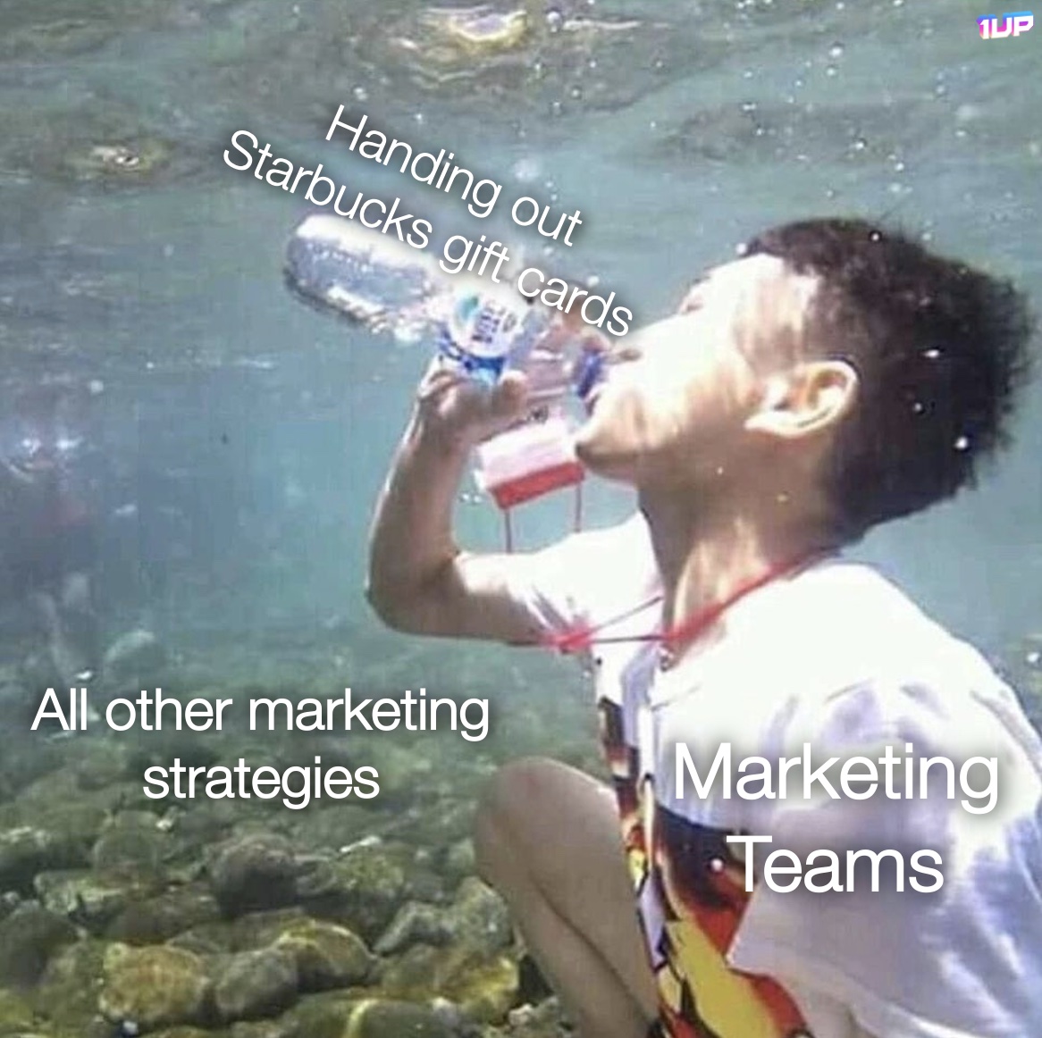 Marketing Giving Out Starbucks Gift Cards Meme Marketing Giving Out Starbucks Gift Cards Meme