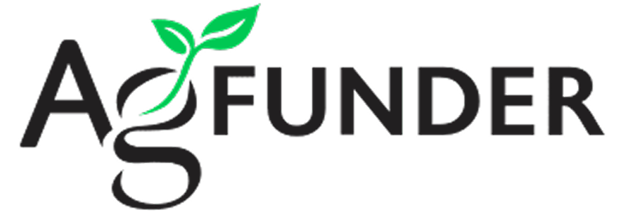 AgFunder logo with stylized green leaf sprout integrated into the letter G.