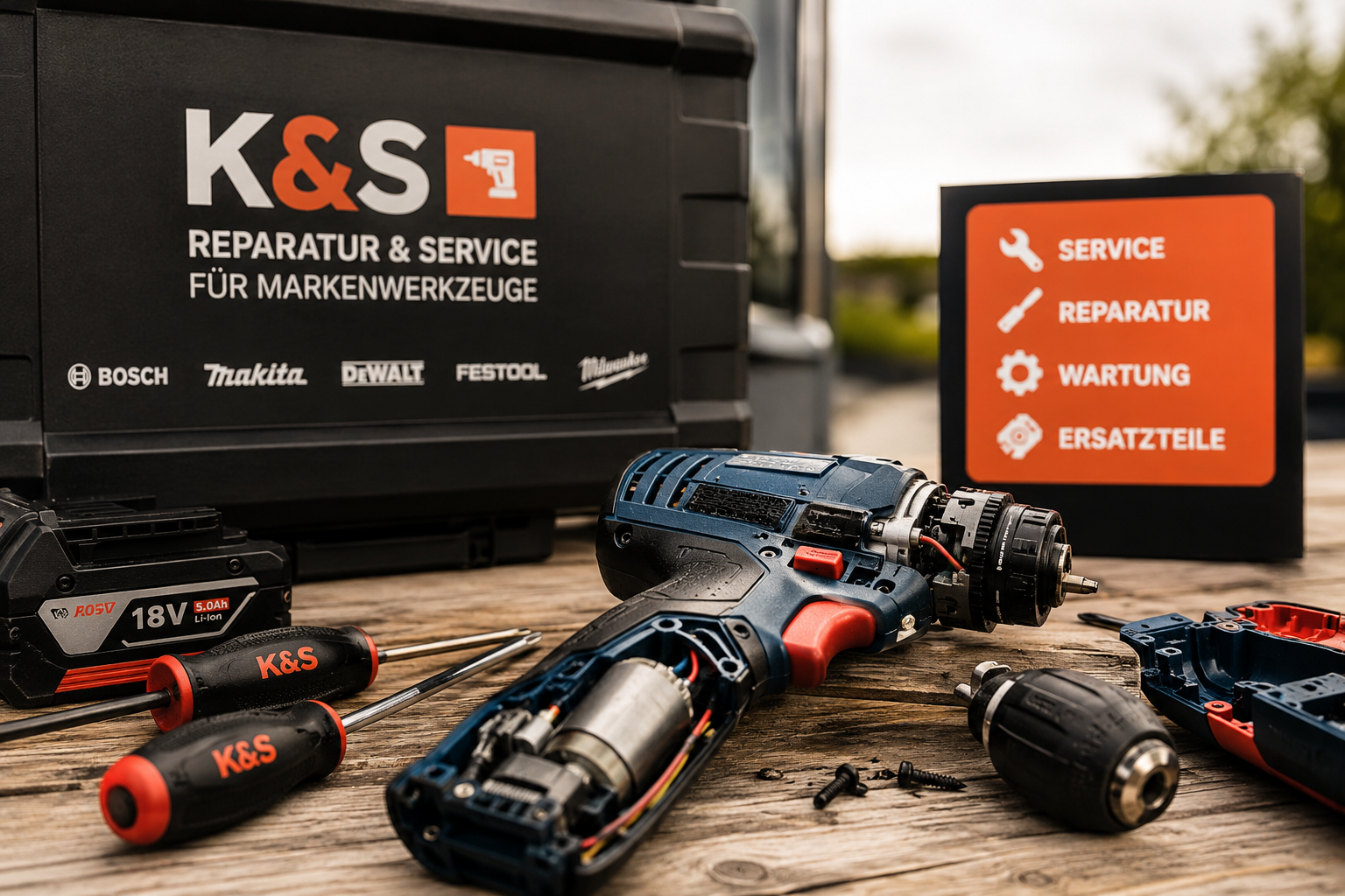 Reparatur und Service von Marken-Elektrowerkzeugen bei K&S
