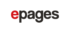 epages Schriftzug mit rotem 'e' und schwarzem 'pages'.