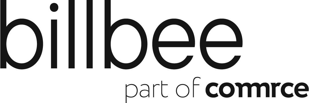 Logo von billbee mit dem Text 'part of comrce'.