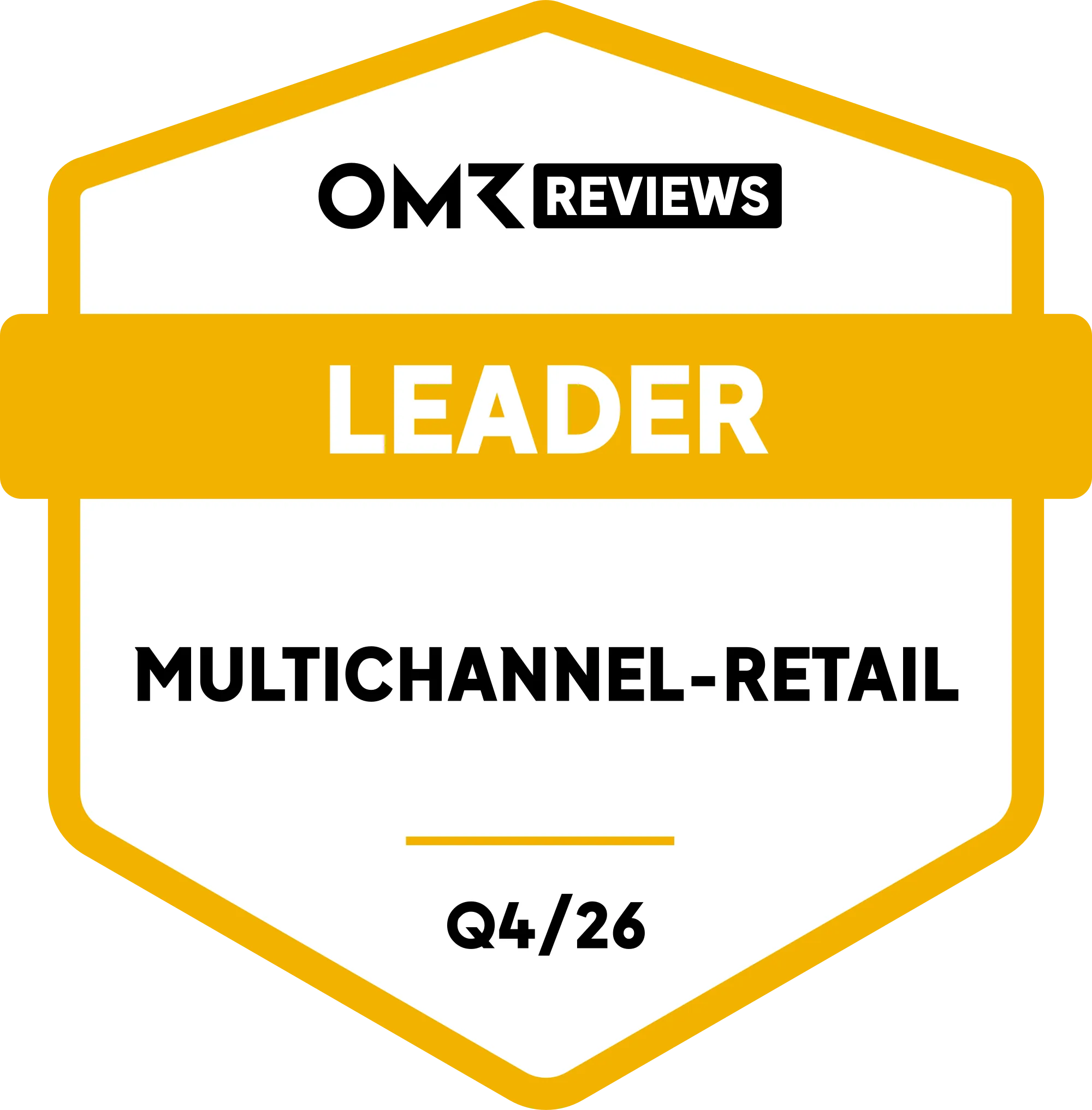 OMR Badge mit Leader in der Kategorie Multichannel Retail Q1/2026
