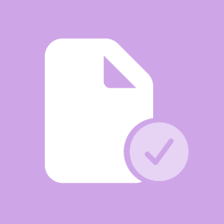 Symbol eines Dokuments mit einem Häkchen, das Automatisierte Rechnungsstellung darstellt.