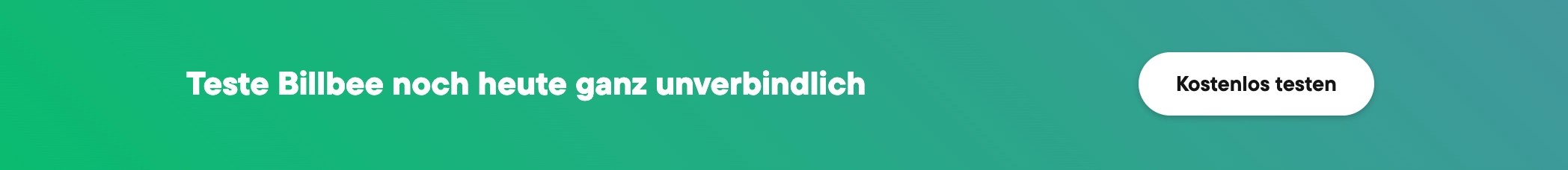 Banner "Teste Billbee noch heute ganz unverbindlich"
