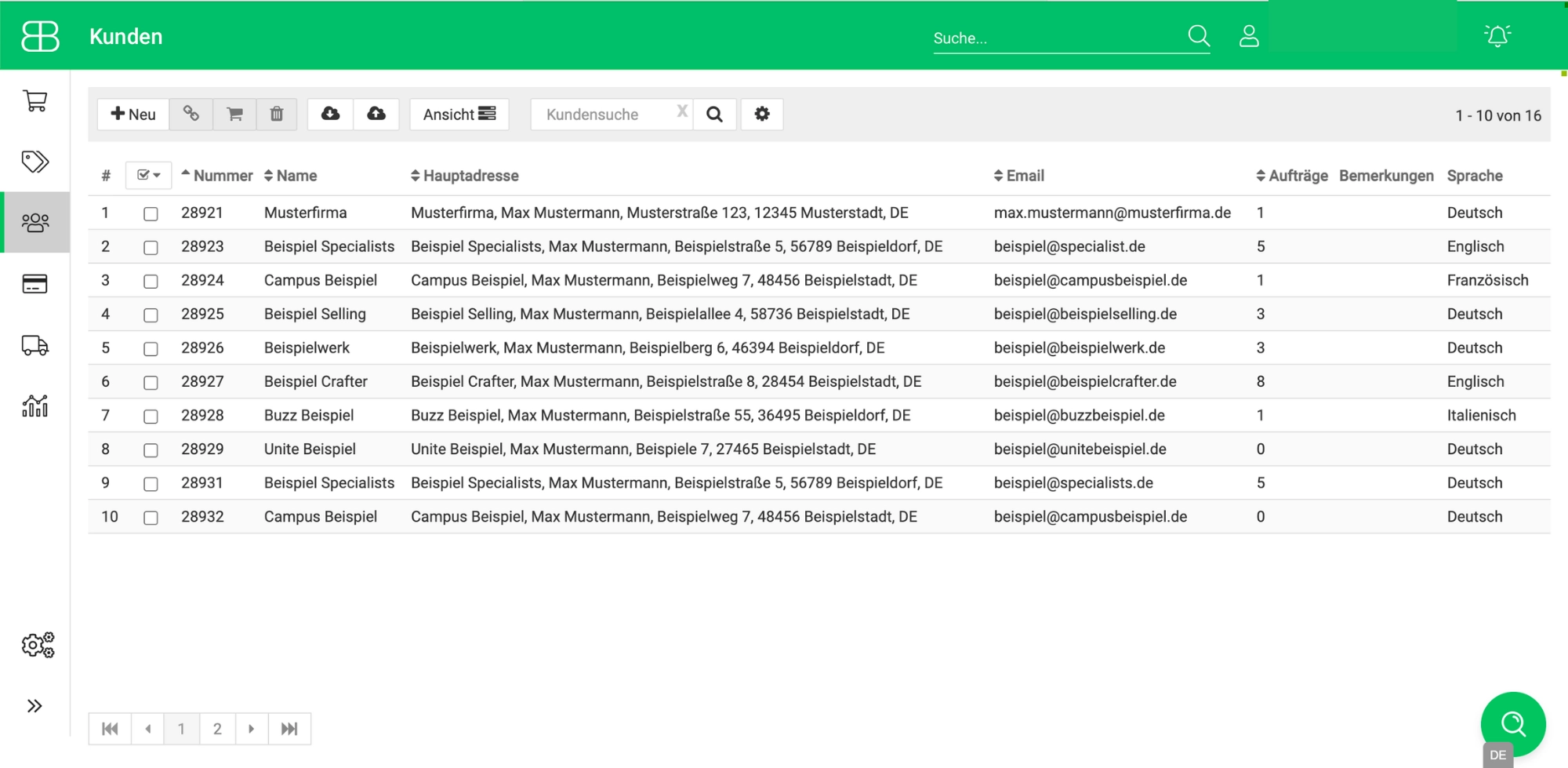 Billbee interface: Manage customers centrally in Billbee