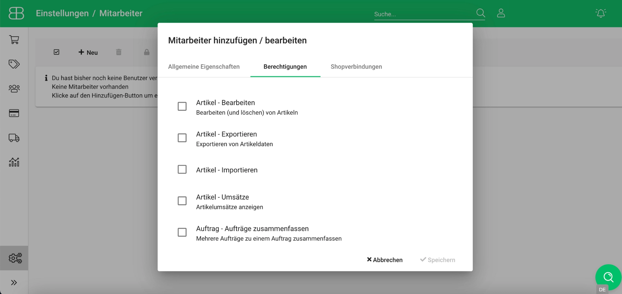 Mitarbeiteraccounts erstellen