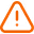 Warnschild mit Ausrufezeichen in schwarzem Dreieck auf orangefarbenem Hintergrund.