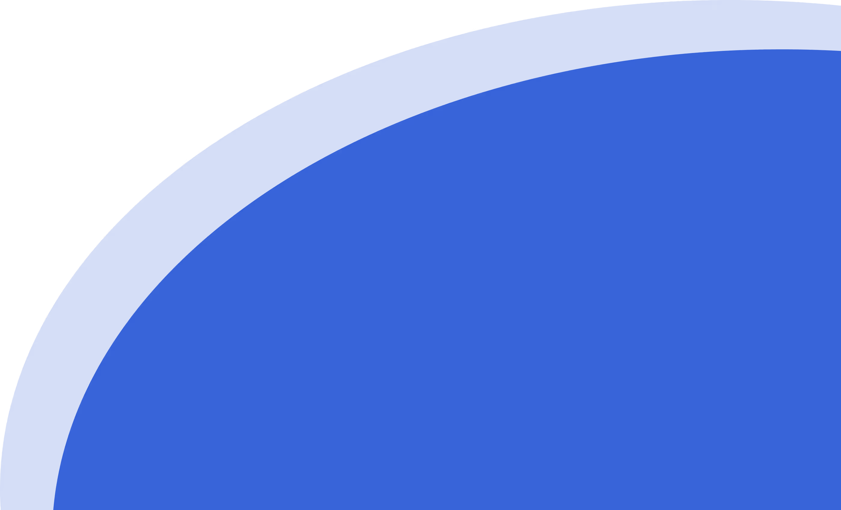 Dunkelblaue halbkreisförmige Ecke auf schwarzem Hintergrund.