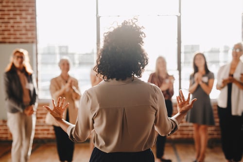 Group of Women Celebrating Success at Work