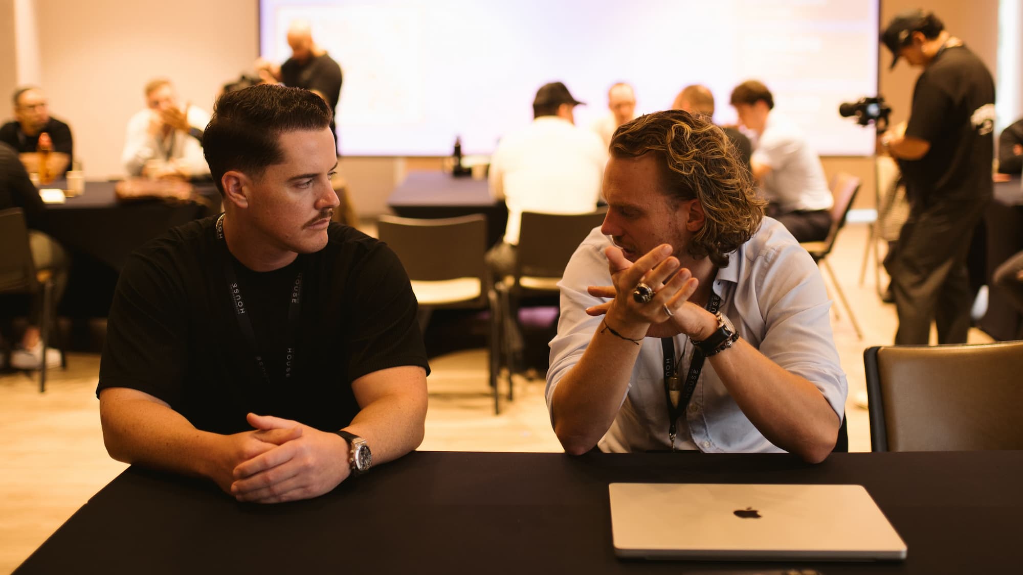 Two founders in conversation