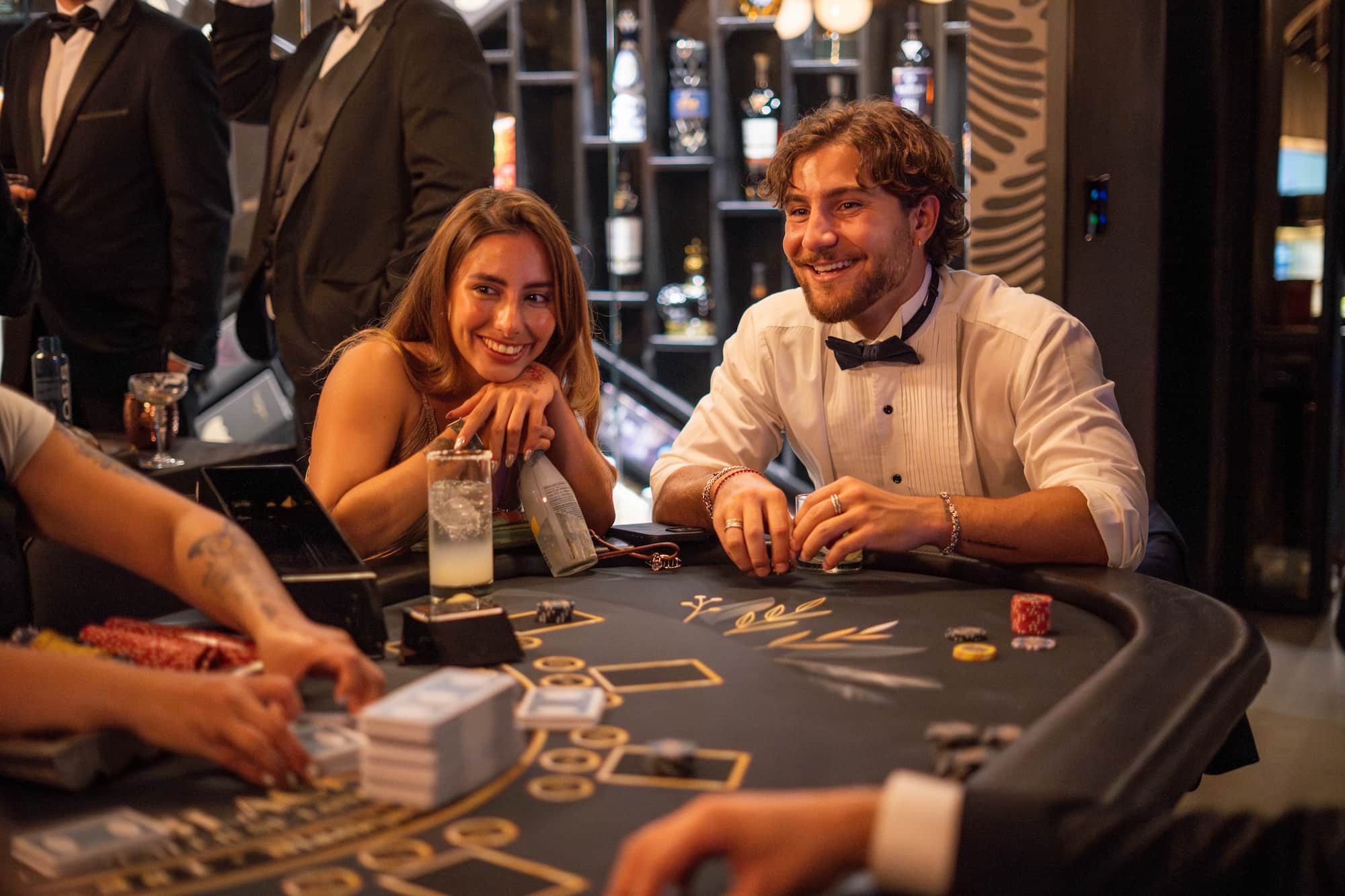 Casino table at the charity gala