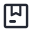 Icon of a package box with an open lid and a circle above it.
