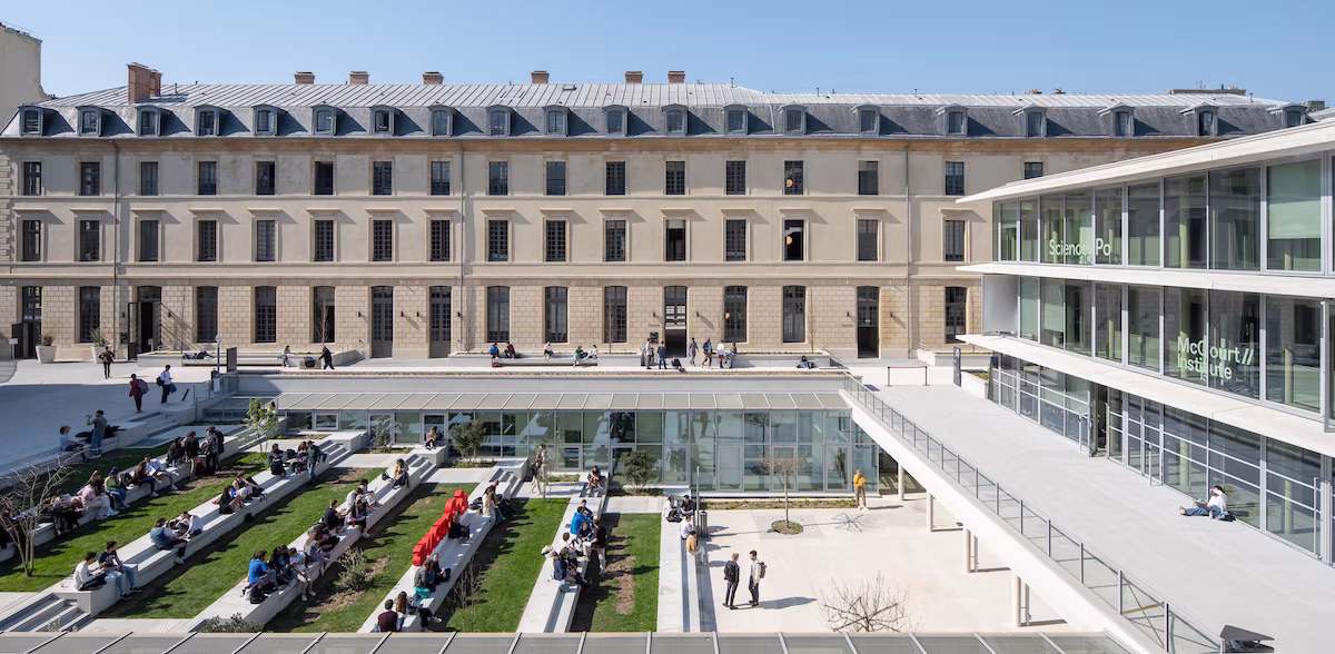 Historic courtyard building with contemporary extension