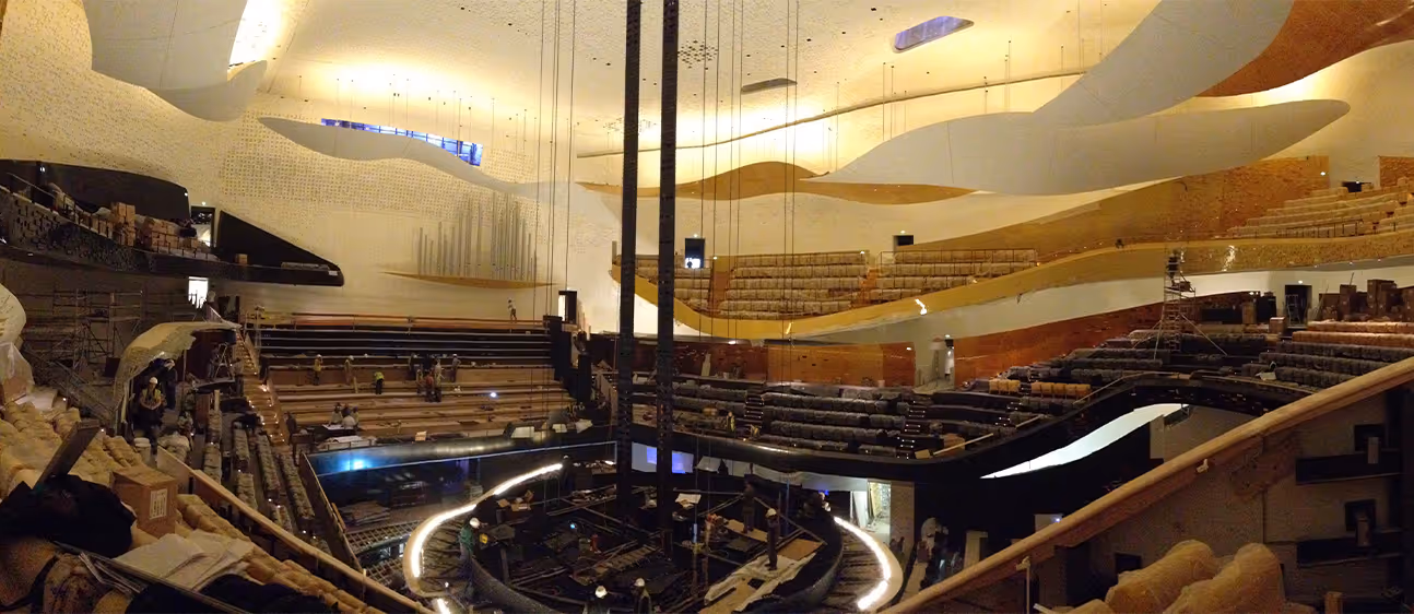 Gestion de projet de construction de la philharmonique de Paris par Prisme COO fractionnel BTP