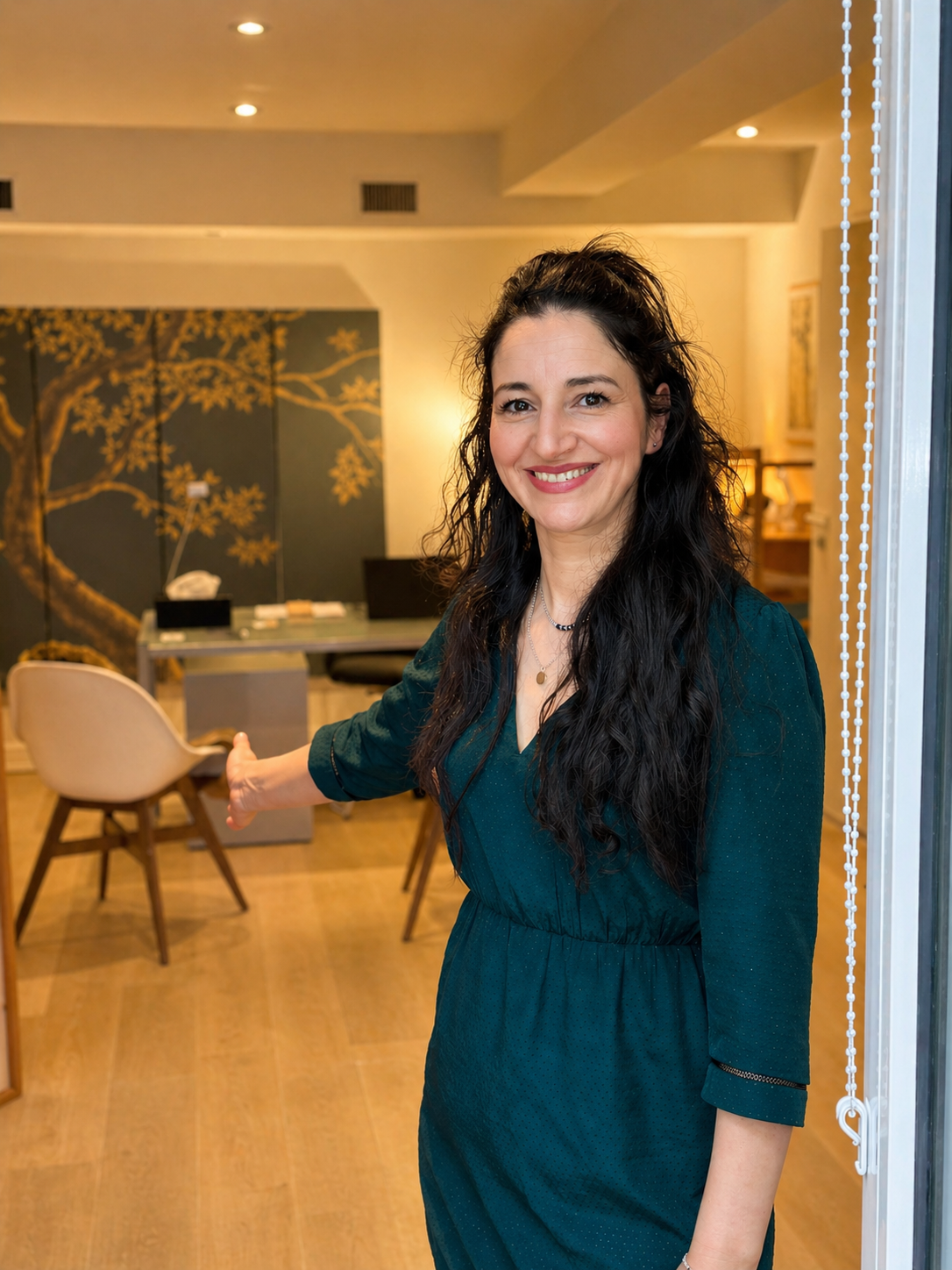 Anissa Deroubaix, nutritionniste à Nyon, dans son cabinet de consultation