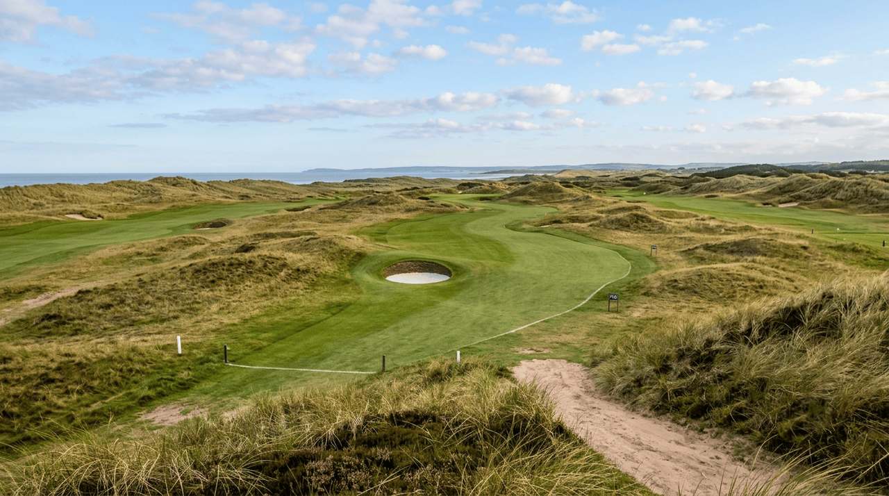 Open golf course artwork