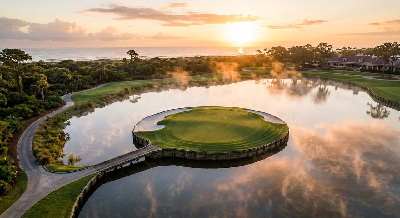 Players golf course artwork