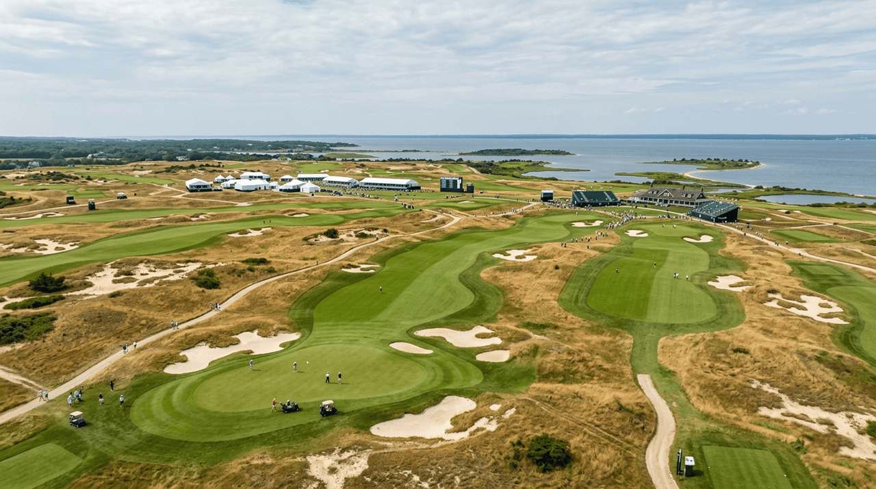 US Open golf course artwork