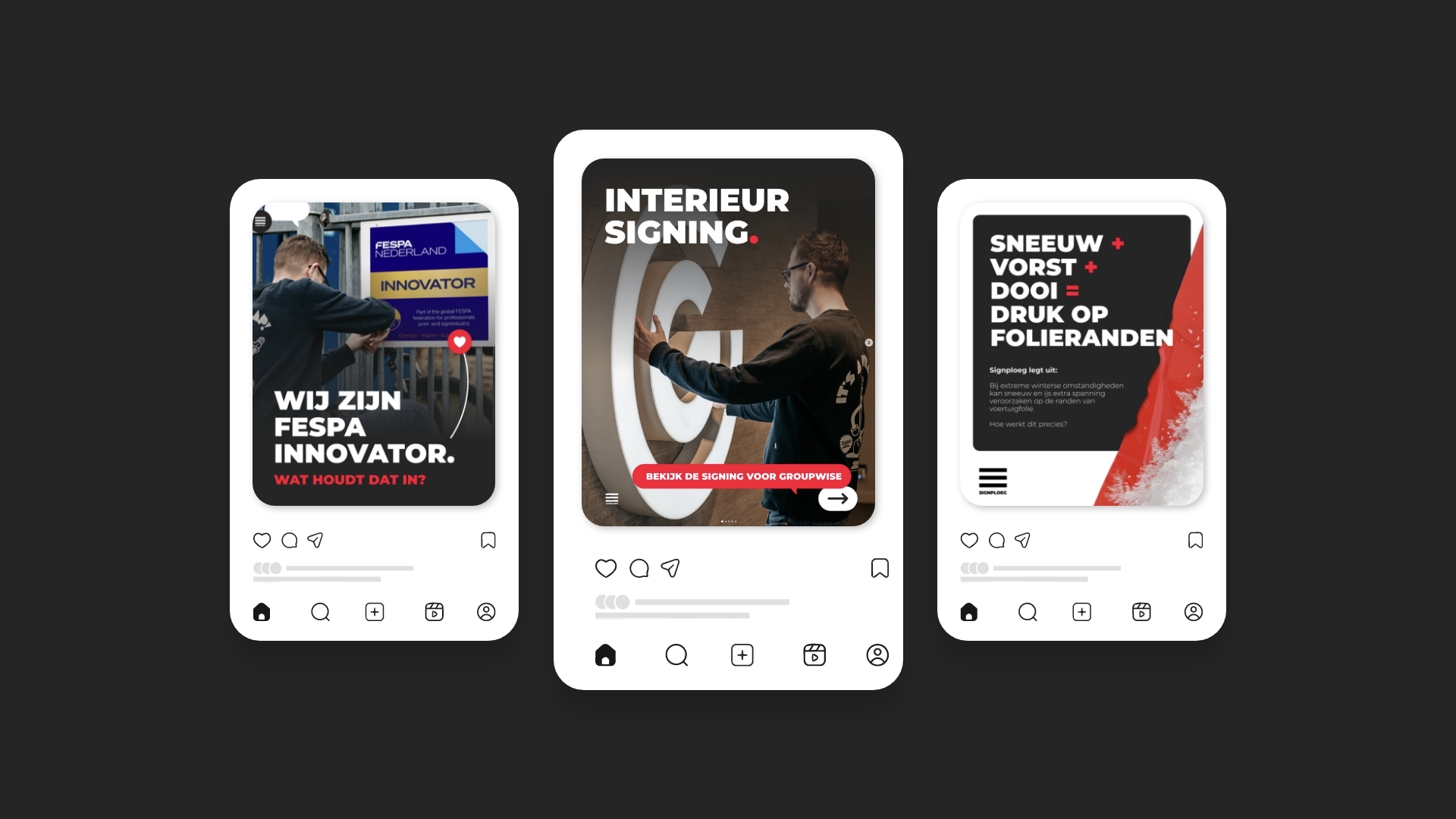 Nieuwe website van Signploeg met projecten, diensten en aanvraagformulier voor signing en reclame.