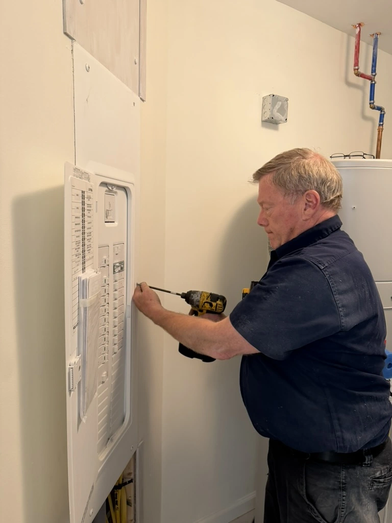 Electrician at work