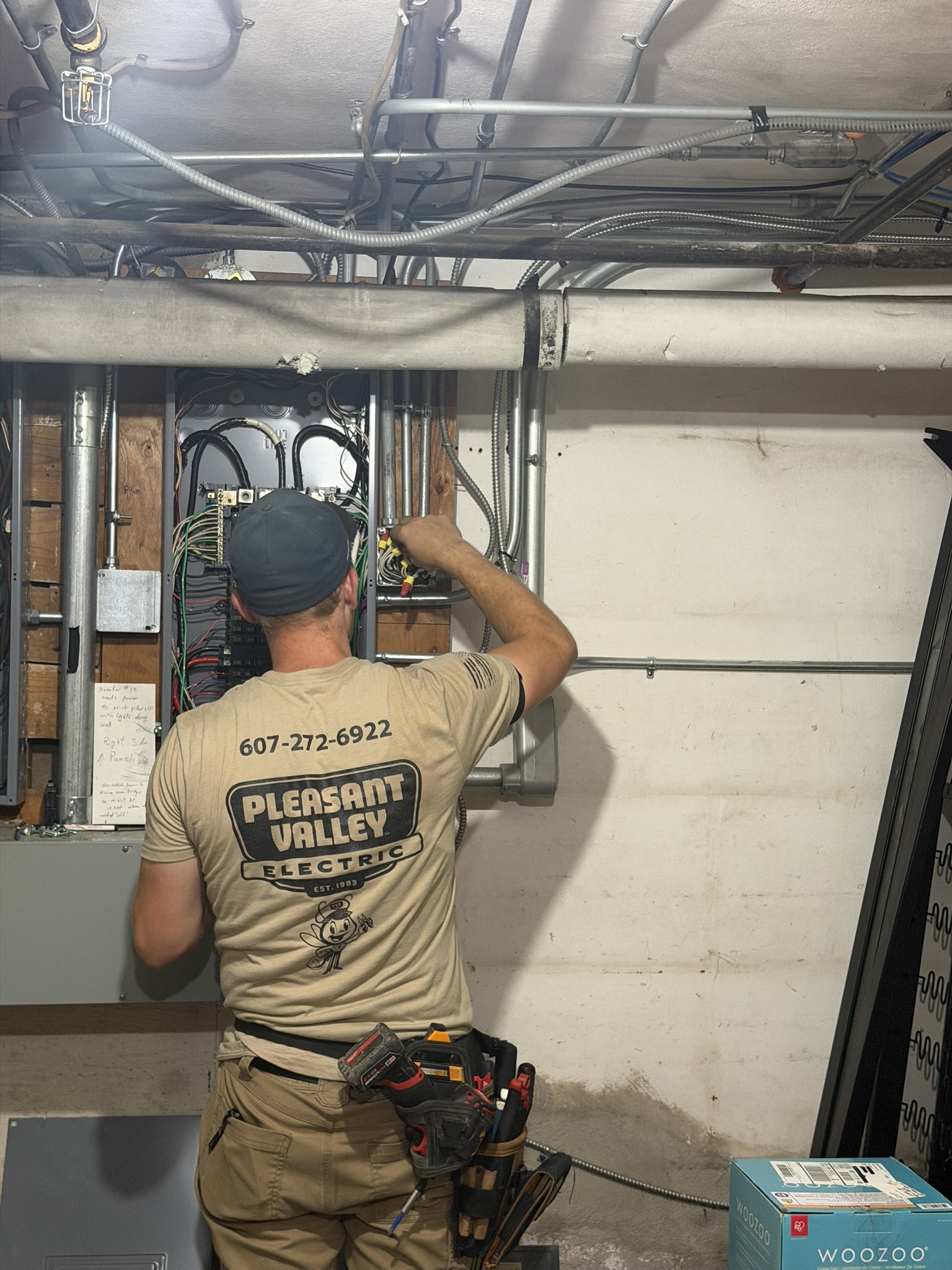 Electrician at work