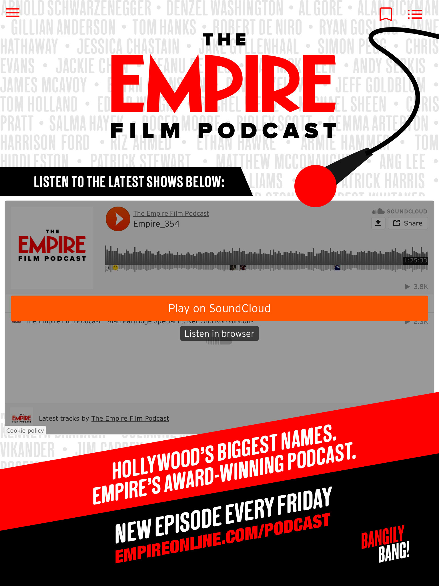 The Empire Magazine is a great example for an interactive magazine